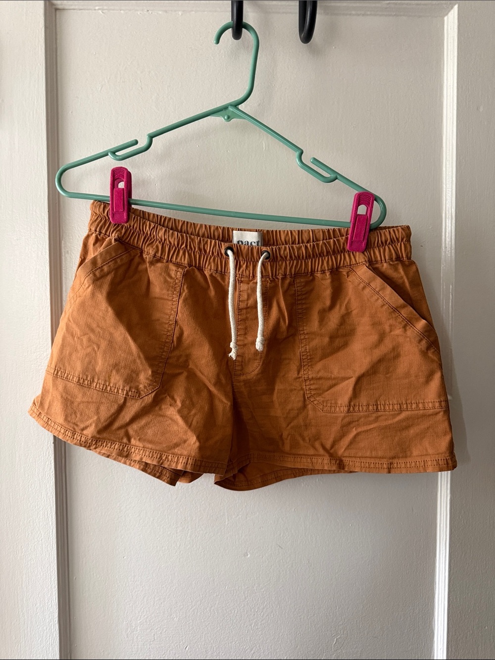 Pact Organic Cotton Women's Rust Drawstring Casual Shorts